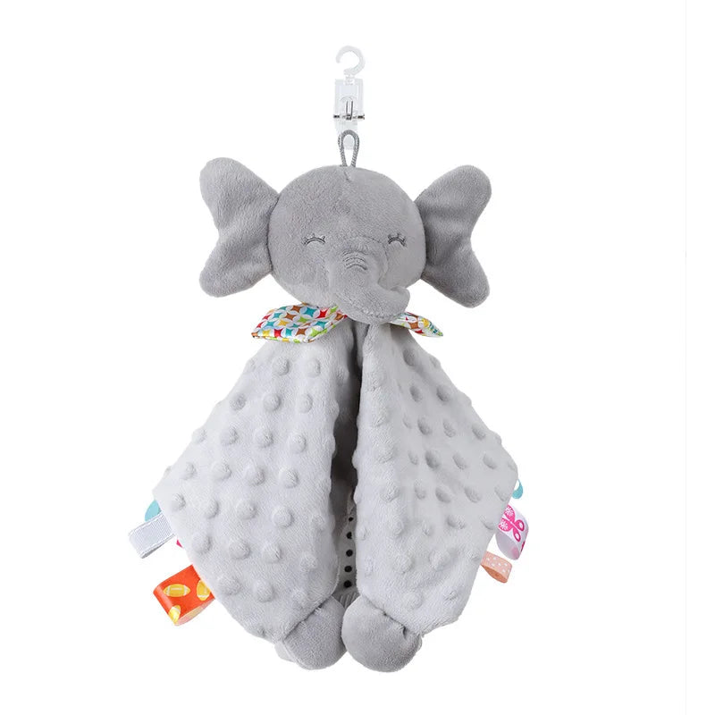 Baby Security Blanket Soft Plush Animal Soothing Toy