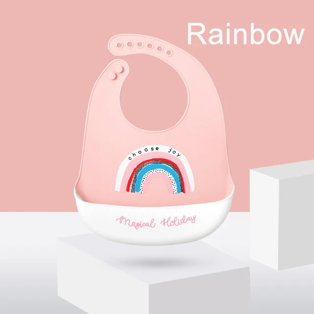 Silicone Baby Bib Waterproof Adjustable Feeding Apron