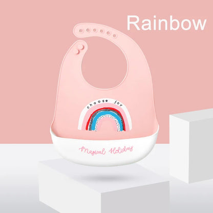 Silicone Baby Bib Waterproof Adjustable Feeding Apron