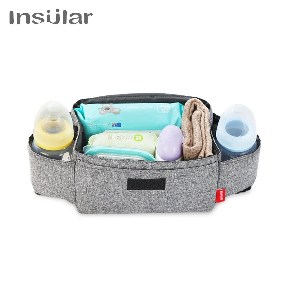 Insular Baby Diaper Bag Milk Bottle Insulation Storage Mommy Stroller Bag