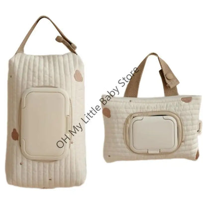Portable Wet Wipes Case Stroller Hanging Bag for Baby Essentials