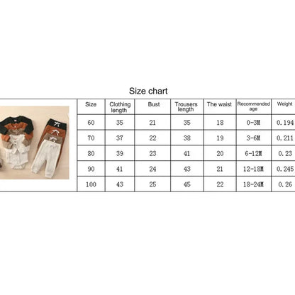 Newborn Baby Bodysuit Pant Set Autumn Long Sleeve Sweater Knit Trousers