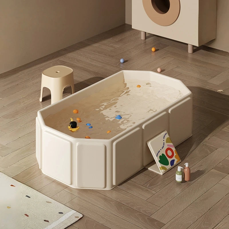 Portable Baby Bathtub Quick Pop-Up Non-Inflatable Space-Saving Tub for Infants 0–8 Years