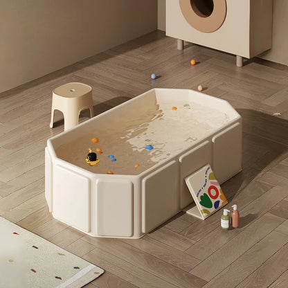 Portable Baby Bathtub Quick Pop-Up Non-Inflatable Space-Saving Tub for Infants 0–8 Years