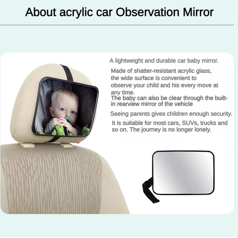 Car Rearview Safety Seat Headrest Mounting Mirror