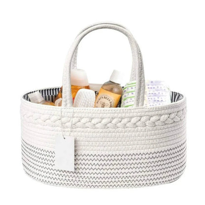 Baby Supplies Storage Basket Portable Divided Organizer for Bottles and Diapers