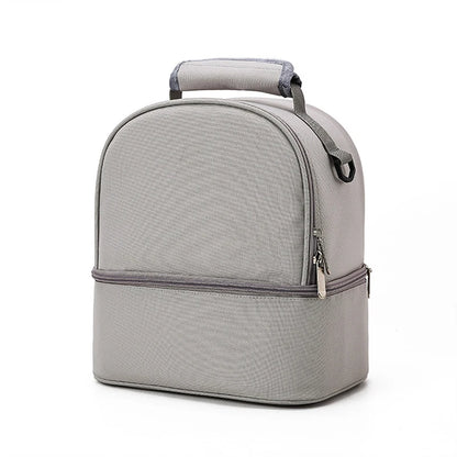 Fashion Insulated Double-Layer Mommy Bag Large Capacity Travel Handbag