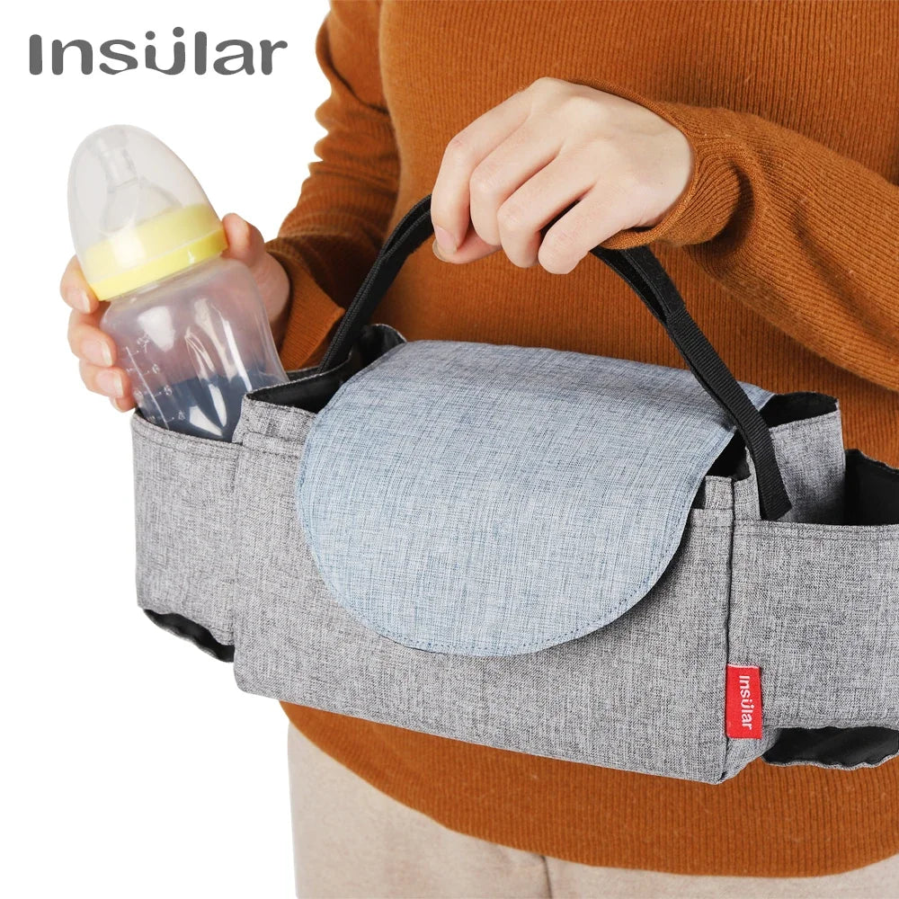 Insular Baby Diaper Bag Milk Bottle Insulation Storage Mommy Stroller Bag