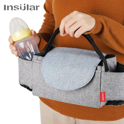 Insular Baby Diaper Bag Milk Bottle Insulation Storage Mommy Stroller Bag