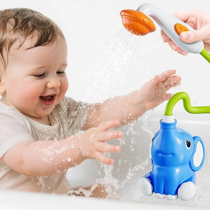 Elephant Baby Bath Shower Head Toy with Water Pump
