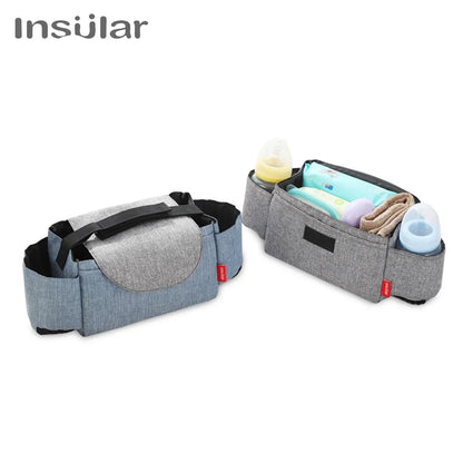 Insular Baby Diaper Bag Milk Bottle Insulation Storage Mommy Stroller Bag
