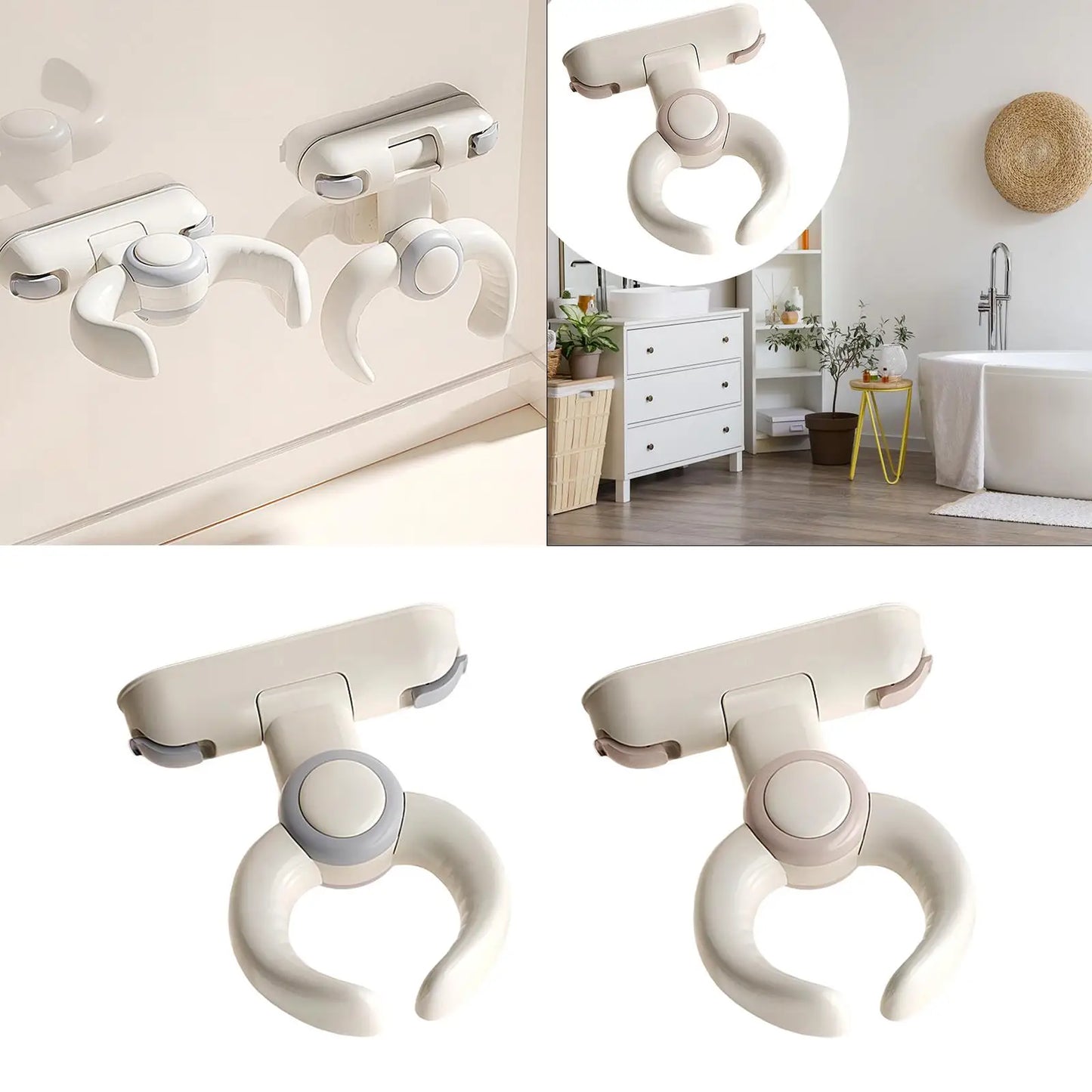 Baby Bath Stand Ergonomic Support with Smooth Handles & Strong Suction Cups