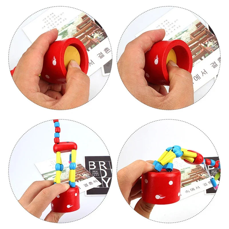 Montessori Wooden Educational Toys Early Learning Baby Finger Exercise Giraffe Gift