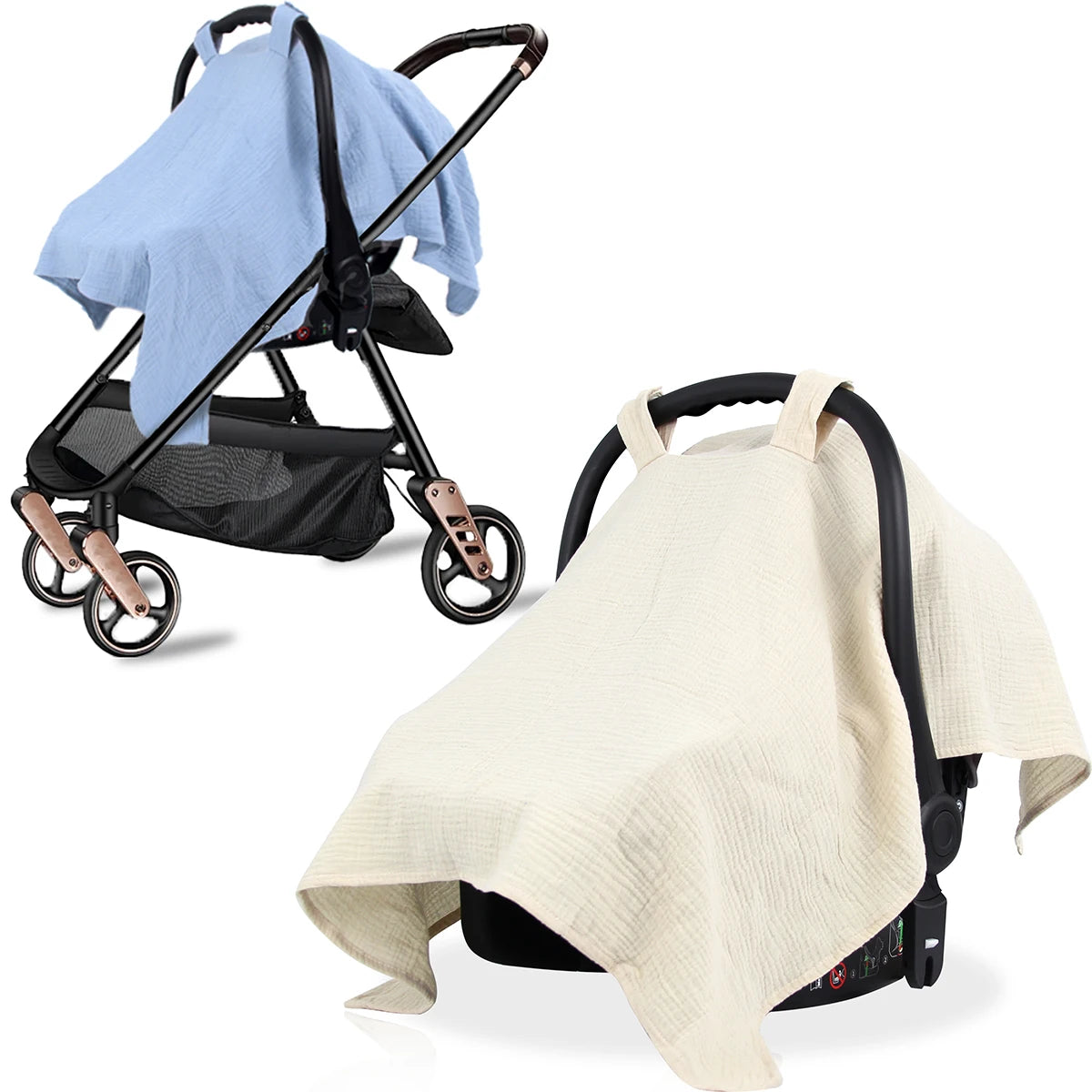 Baby Safety Seat Breathable Cotton Stroller Sunshade Cover