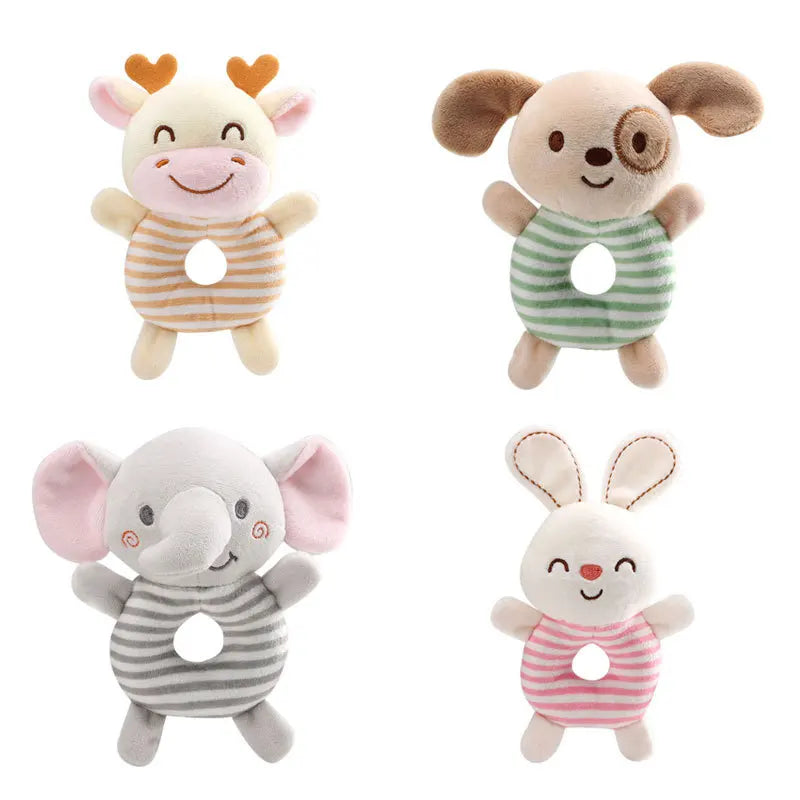 Baby Rattle Toy Plush Cartoon Hand Ring