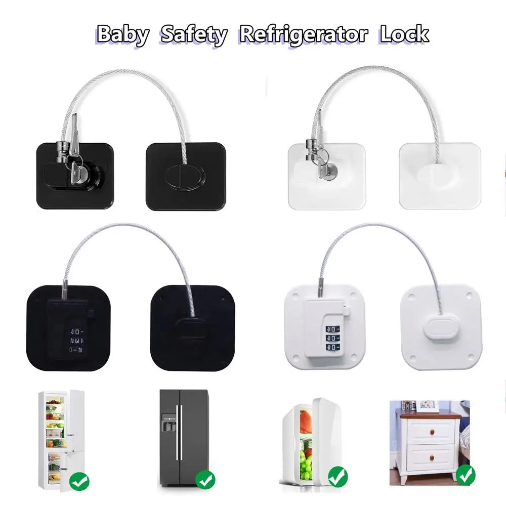 Baby Safety Refrigerator and Cabinet Lock with Keys