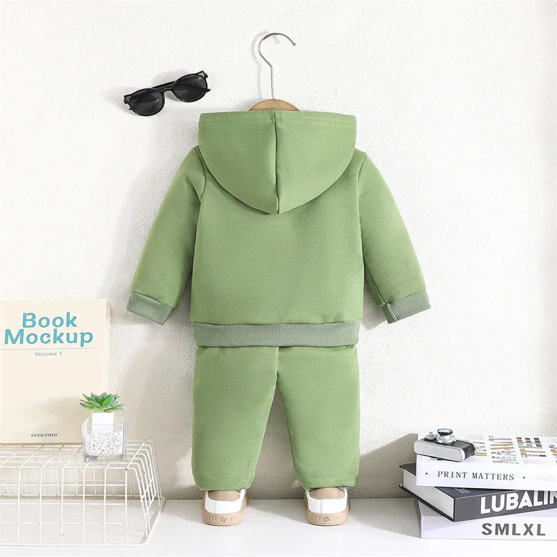 Baby Boys 2PCS Hooded Coat + Pants Spring Autumn Set