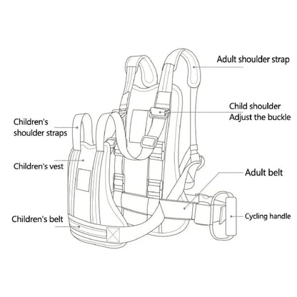 Motorcycle Safety Belt Adjustable Anti-Drop Harness