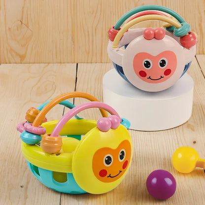 Baby Soft Teething Sensory Ball Rattle Early Learning Grasping Toy