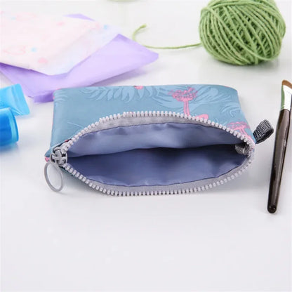 Cartoon Girls Diaper and Sanitary Storage Makeup Coin Jewelry Bag