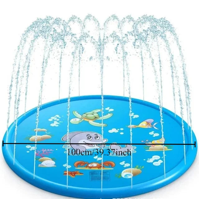 Kids Inflatable Water Splash Pool Outdoor Sprinkler Mat