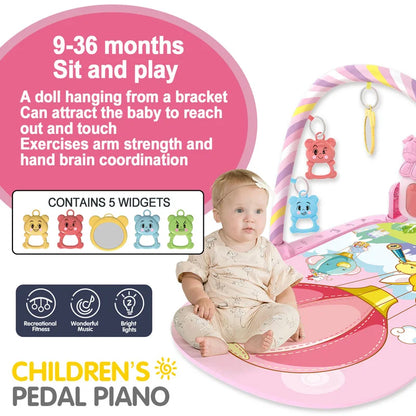 Baby Fitness Play Gym Music Activity Mat Piano Crawling Toy