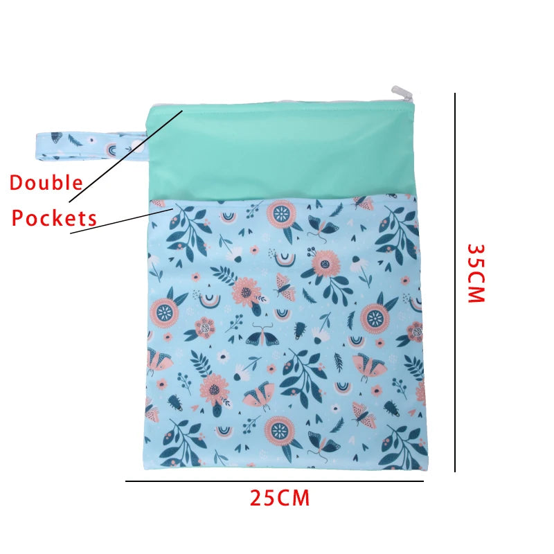 Babyshow Wet Dry Mommy Diaper Bag 35x25cm with Two Zippers