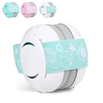 Baby Noise-Cancelling Headphones Ear Protection Earmuffs with Elastic Headband
