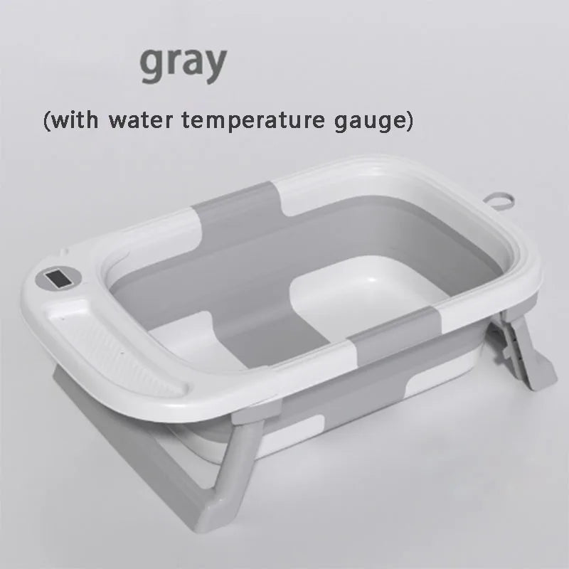 Baby Bathtub with Soft Cushion & Thermometer Newborn to Toddler 0-36 Months