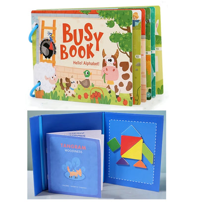 Montessori Baby Busy Book Early Learning Educational Toy