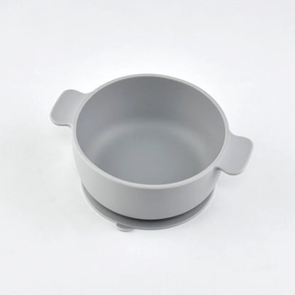 Baby Silicone Tableware Training Bowl with Handles and Suction Cup