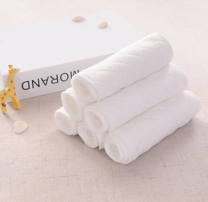 2/5/10pcs Baby Reusable Cotton Diapers Washable Absorbent Nappies