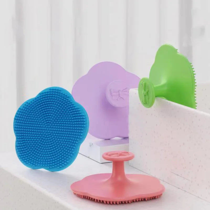Baby Hair Brush Soft Silicone Newborn Head Massager Comb
