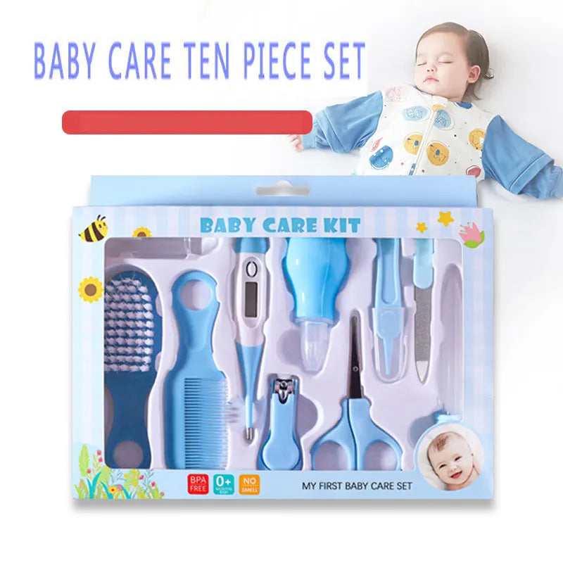 10PCS Baby Health Care Kit Nail Hair Thermometer Grooming Essentials