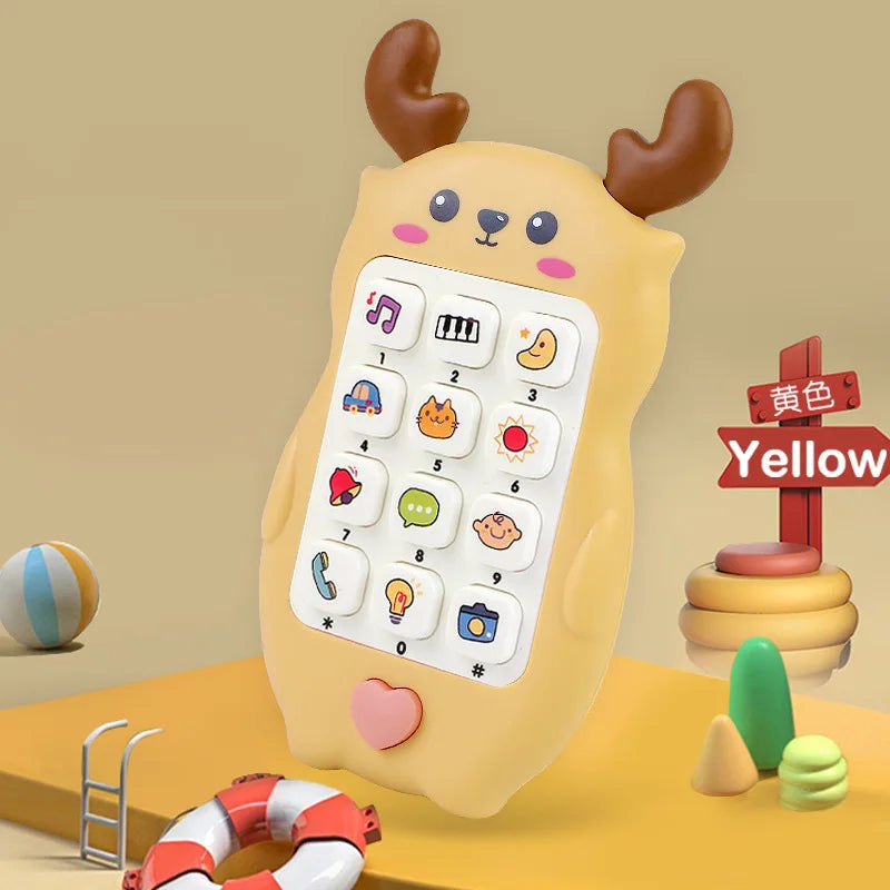 Baby Music Phone Toy with Teether Early Education Infant Telephone