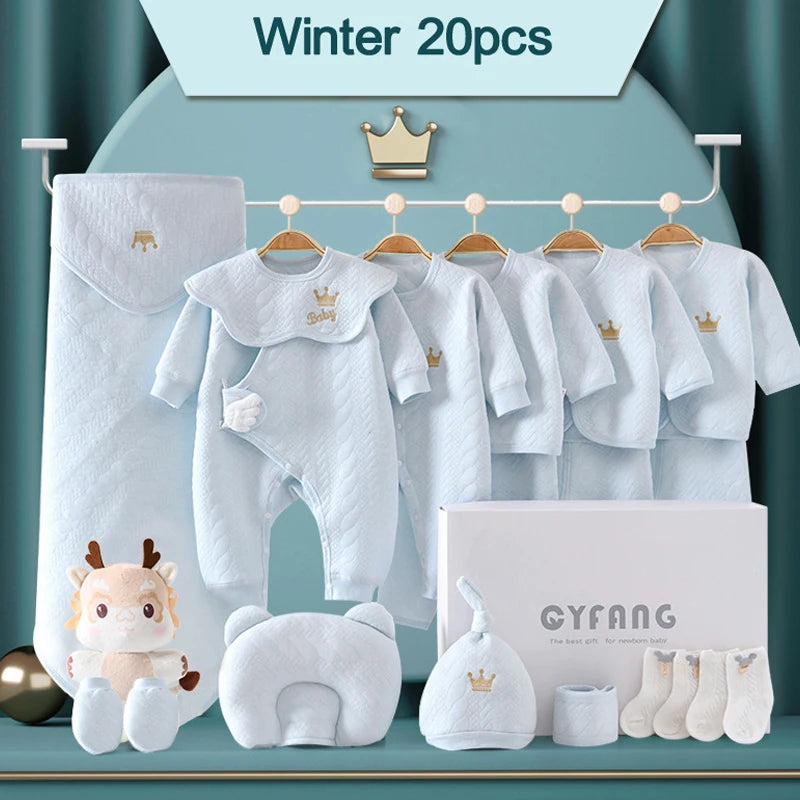 Newborn Baby Clothing 15-20PCS 0-3M 100% Cotton Unisex Infant Boys Girls Set