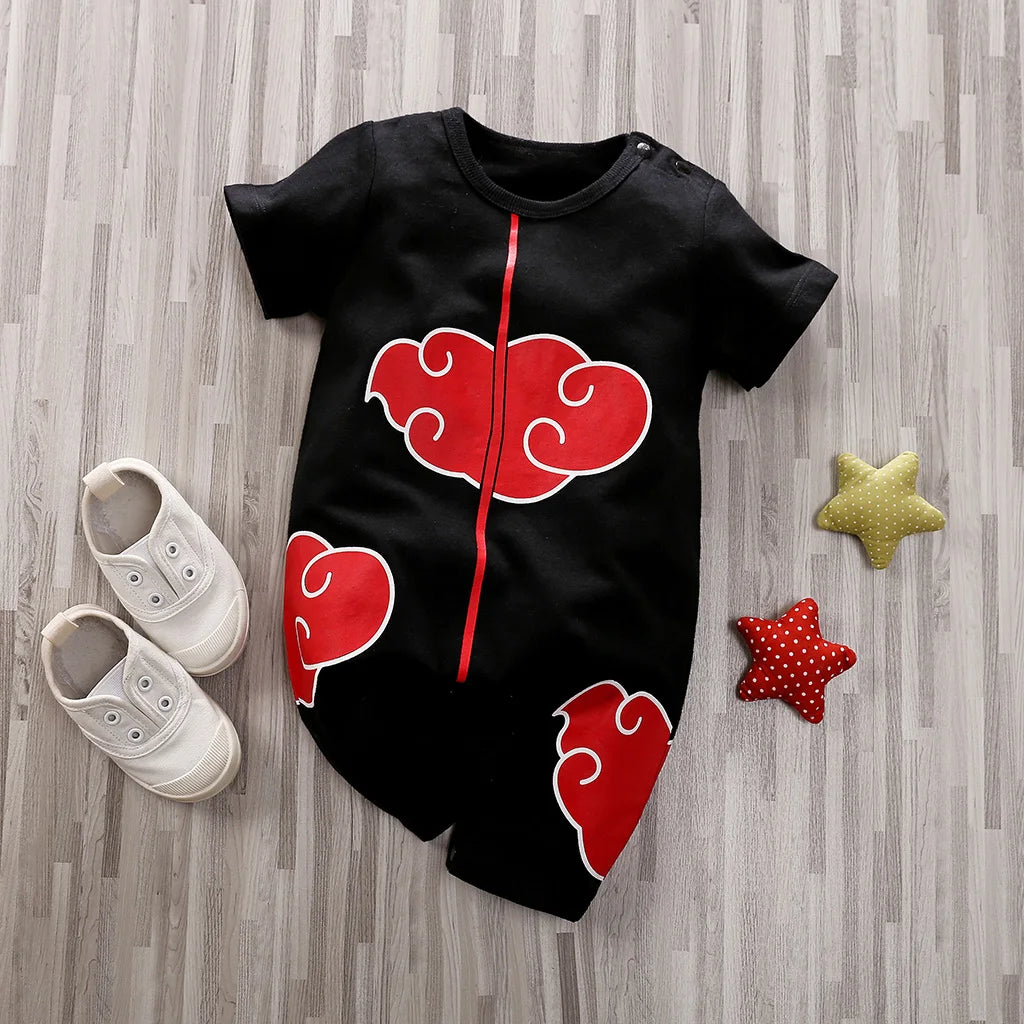 Newborn Anime Cotton Jumpsuit Soft Summer Short Sleeve Baby Romper 0-18 Months