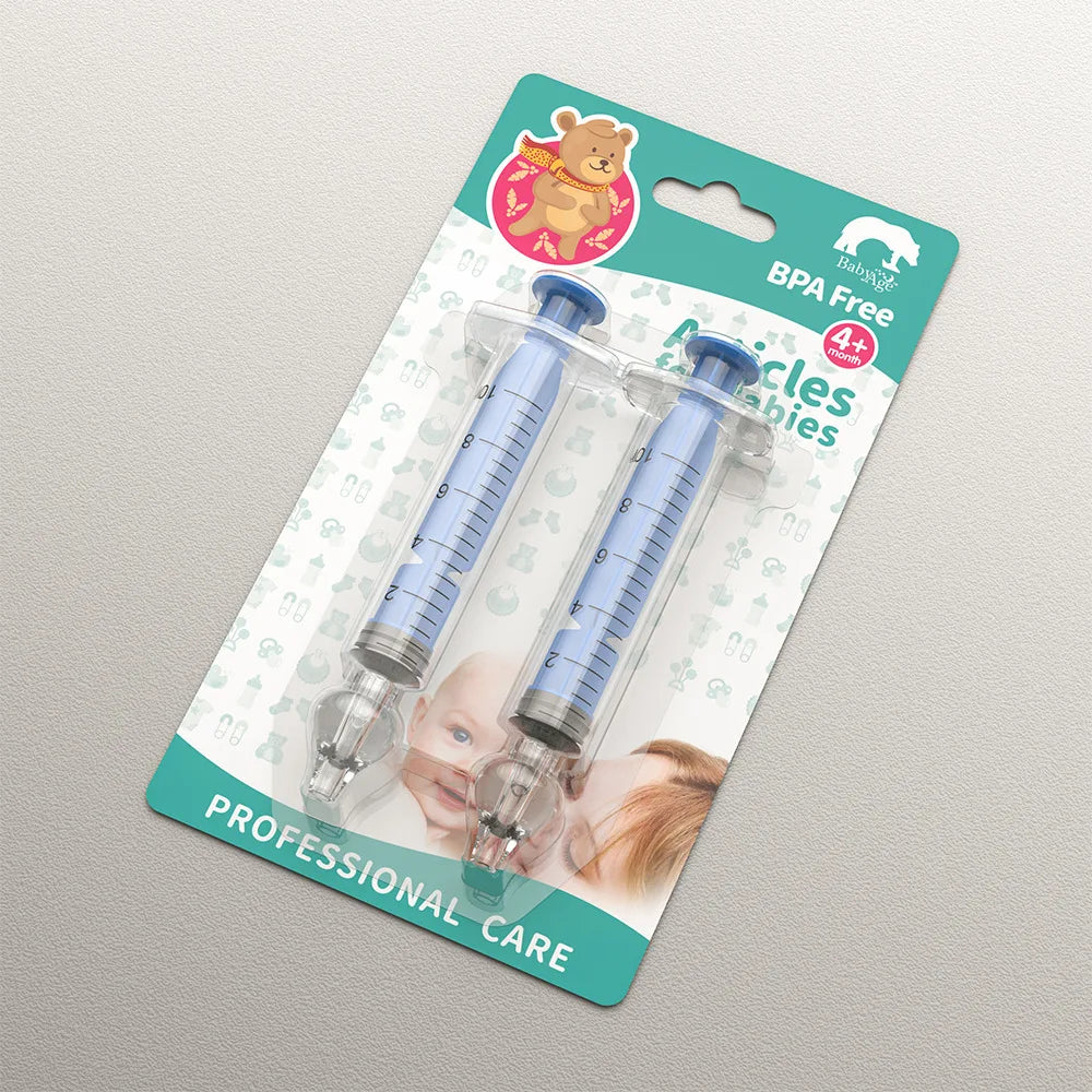 2 Pcs Baby Nasal Cleaner Needle Tube Infant Nose Washer Set