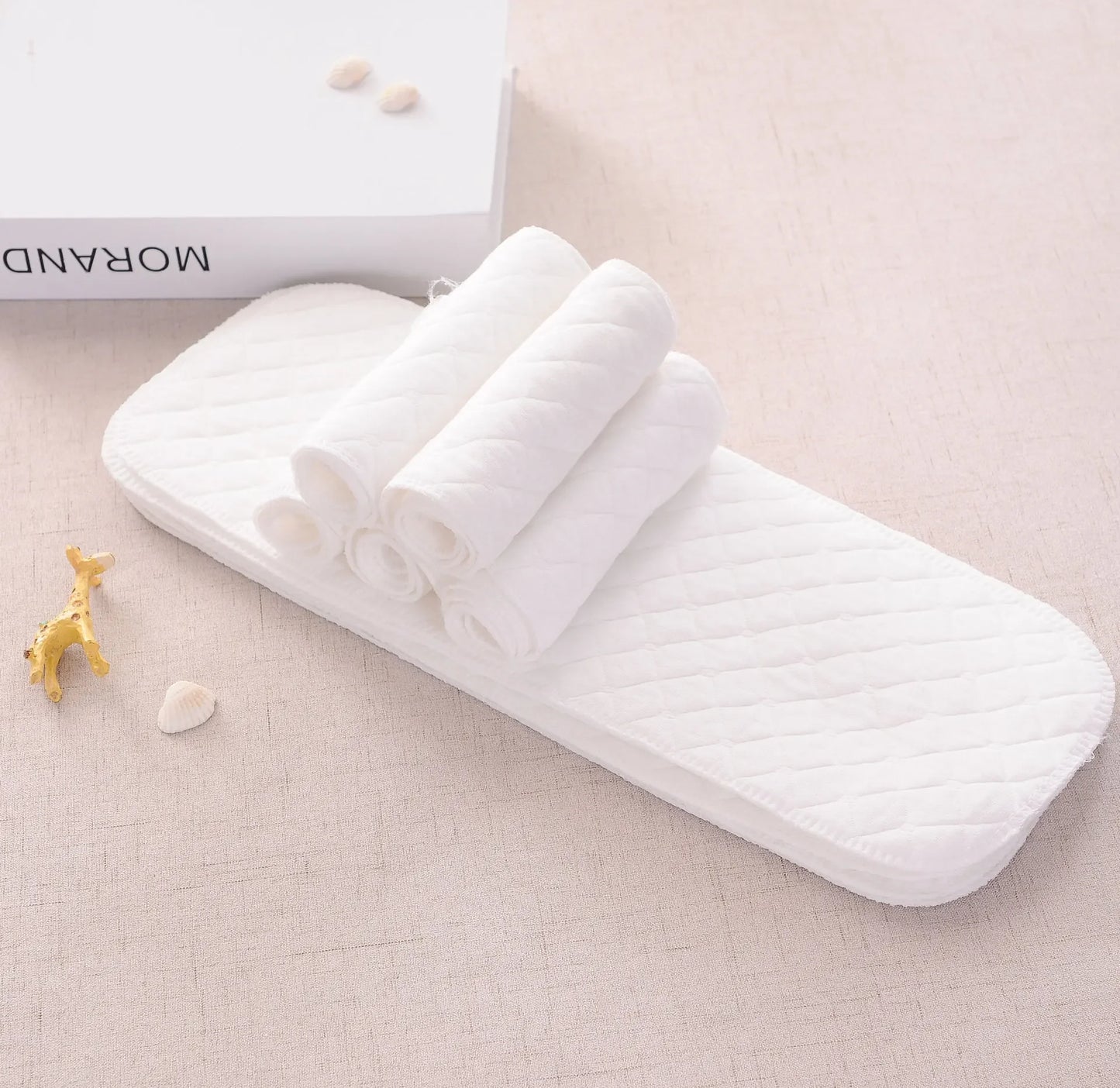 2/5/10pcs Baby Reusable Cotton Diapers Washable Absorbent Nappies