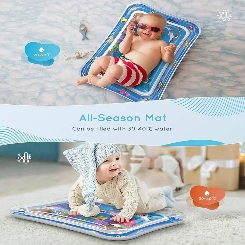 Baby Tummy Time Water Play Mat Inflatable Activity Pad