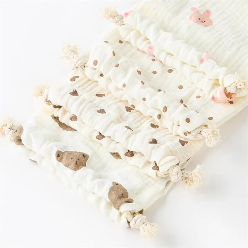 Natural Cotton String Mommy Diaper Bag Cute Printed Drawstring Pouch