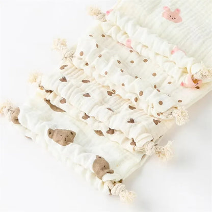 Natural Cotton String Mommy Diaper Bag Cute Printed Drawstring Pouch