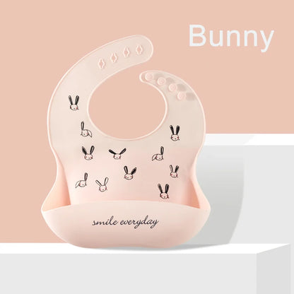 Silicone Baby Bib Waterproof Adjustable Feeding Apron