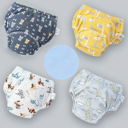 Baby Training Pants 6 Layer Cotton Reusable Breathable Cloth Diapers