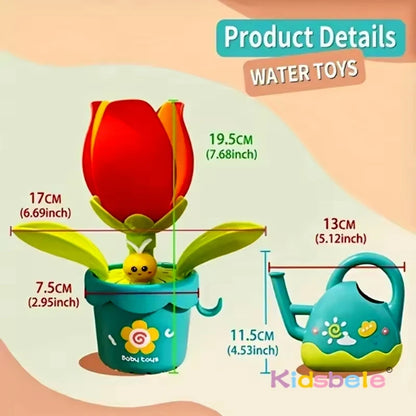 Baby Sunflower Bath Toy Spraying Water Shower Toy with Suction Cup