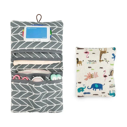 Portable Baby Bag Organizer Mini Diaper Pouch Travel Stroller Essentials