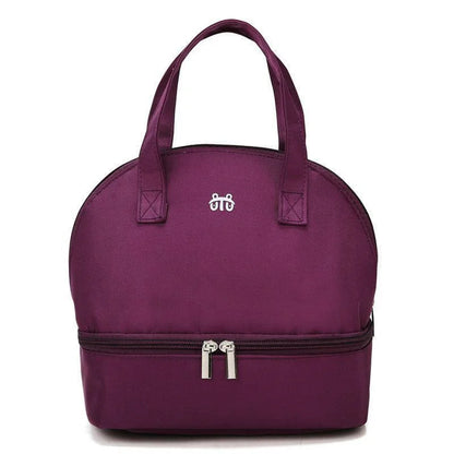 Fashion Insulated Double-Layer Mommy Bag Large Capacity Travel Handbag