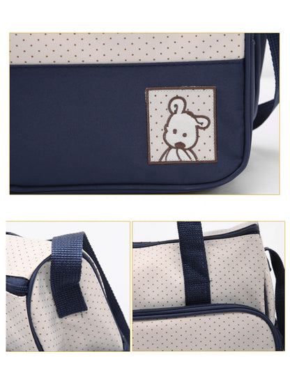 Five-Piece Mommy Diaper Bag One-Shoulder Multi-Functional Bag