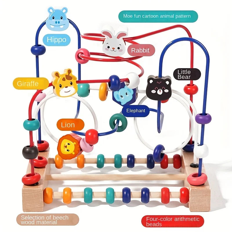 Baby Wooden Beads Building Blocks Early Learning Toy