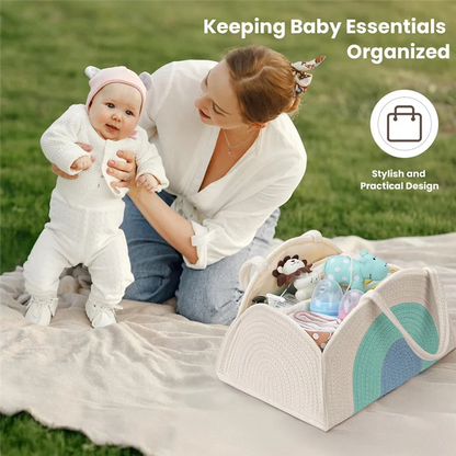 Baby Diaper Organizer Basket for Diapers and Wipes Newborn Essentials